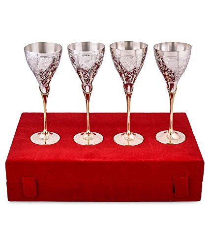Set of silver Glasses - Griha Pravesh Gift Item Ideas