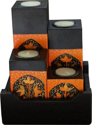 Fanusta Black Wooden Scented Candle For Perfect Special Occasions