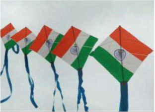 Kites with Indian Tri Colour - Independence Day Gift Idea